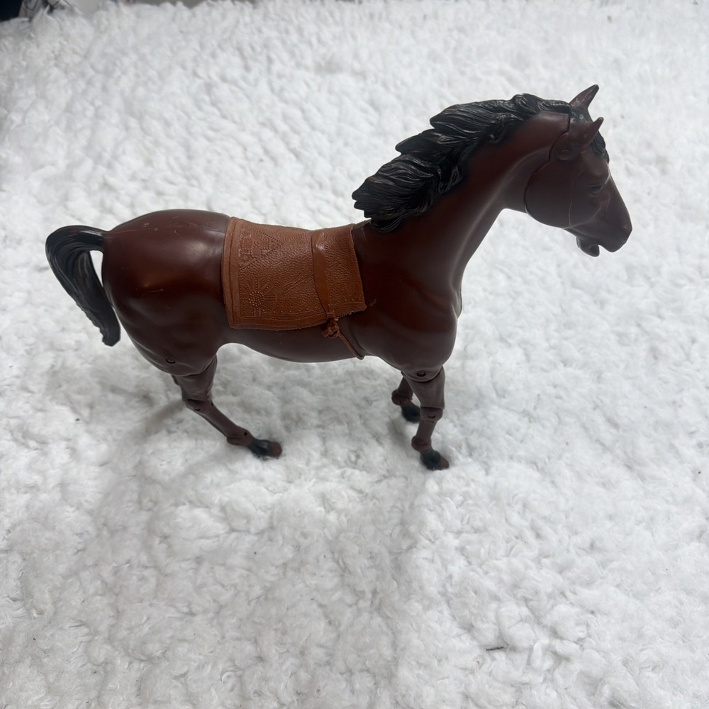 Vintage LOUIS MARX Horse Moveable Head Legs 1960s Americana Toy Brown Equestrian